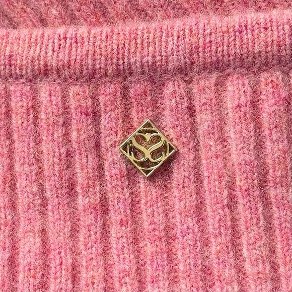 SANDRO Wool Rib Knit Sleeveless V-Neck‎ Slim Cropped Camisole Sweater Tank Top L - Picture 12 of 12